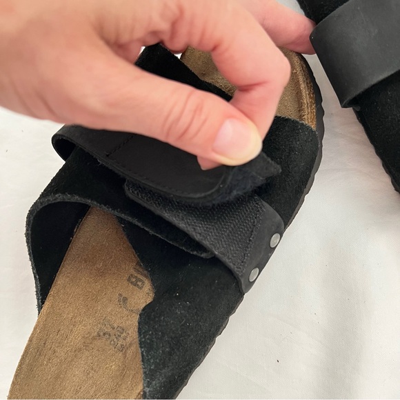Birkenstock Kyoto Mule Leather Suede Adjustable Flat Sandals Shoes 37 L 6 M 4 - Picture 7 of 12